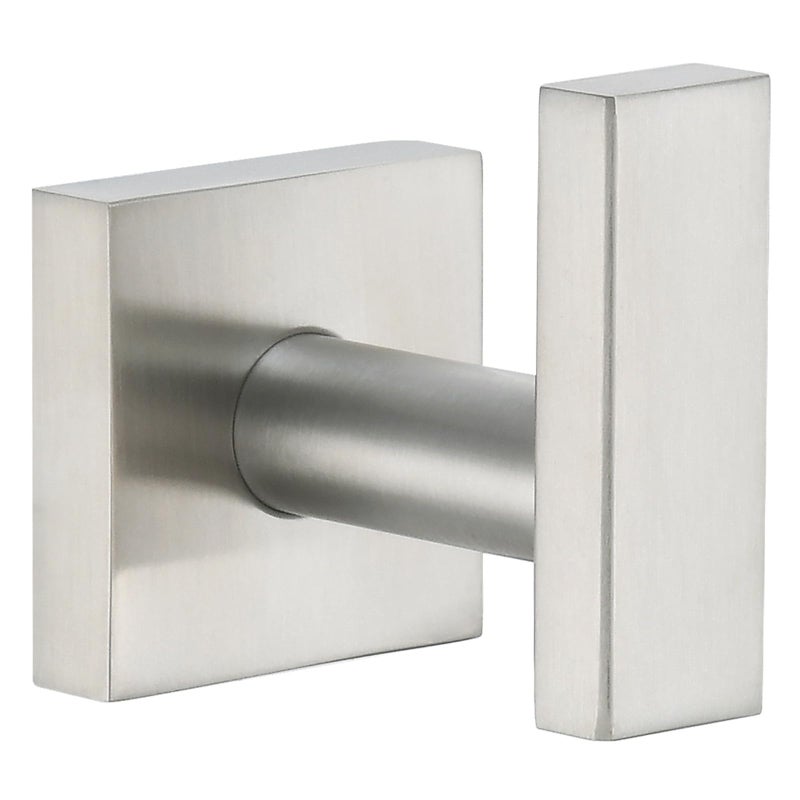 Angle Simple Bathroom Towel Hook, SUS304 Stainless Steel Single Shower Towel Hanger for Wall, Kitchen Cabinet Closet Coat Robe Holder Wall Mounted, Brushed Nickel - Image 1